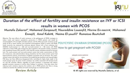 Duration of the effect of fertility and insulin resistance on IVF or ICSI results in women with PCOS