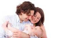 IVF Clinic Father Mother and the Baby: 